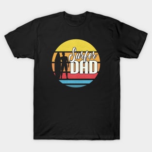 Surfer Dad Father's Day Retro Design T-Shirt